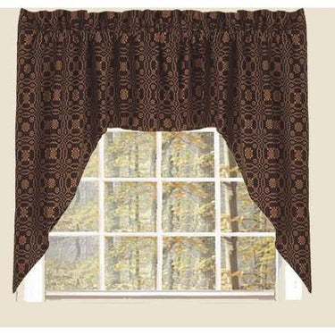 Black Mustard Lover㦙??S Knot Jacquard Swag Lined SW130011 - The Fox Decor